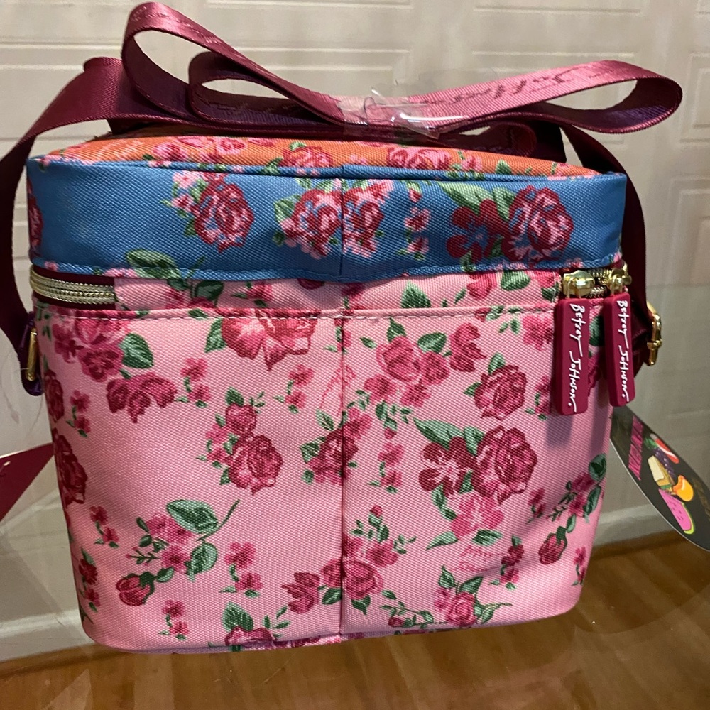 BETSEY JOHNSON Insulated Lunch Box Tote Cooler Bag Multicolor Floral - Picture 5 of 5